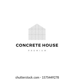 exposed concrete house logo vector icon illustration	