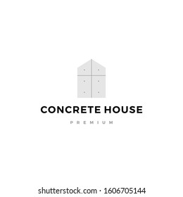 exposed concrete house logo vector icon illustration