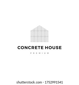 exposed concrete house logo vector icon illustration