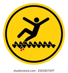 Exposed Screw and Moving Parts Symbol Sign, Vector Illustration, Isolate On White Background Label .EPS10