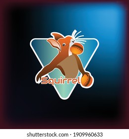 Exposed squirrel logo. The squirrel mascot logo is suitable for communities or brands.