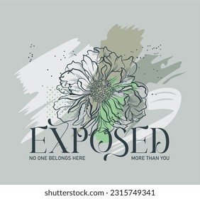 Exposed typography design for print t shirt and more 