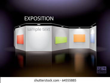 Exposition hall, eps10 vector