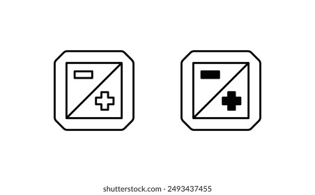 Exposure adjustment icon design with white background stock illustration