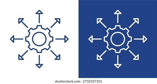 Belichtung blau und weiß Symbol Stil Kollektion