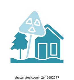 Exposure dual tone blue color, mini illustration icon. use for modern concept, print, UI, UX kit, web and app development. Vector related to risk management, business, finance.