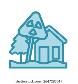 Exposure dual tone blue color, mini illustration icon. use for modern concept, print, UI, UX kit, web and app development. Vector related to risk management, business, finance.