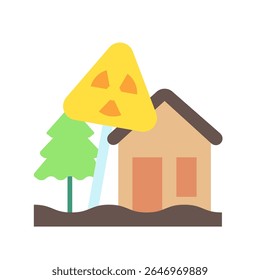 Exposure flat color, mini illustration icon. use for modern concept, print, UI, UX kit, web and app development. Vector related to risk management, business, finance.

