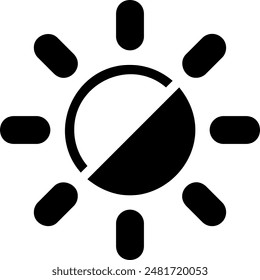 exposure glyph icon illustration vector