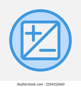 Exposure icon in blue style about camera, use for website mobile app presentation