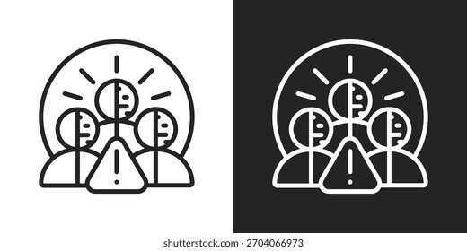 Exposure Icon In Line Version On Black And White Background