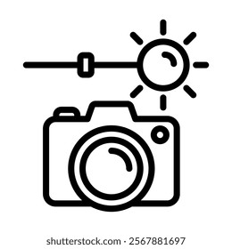 Exposure Icon Lineal Style Vector Illustration