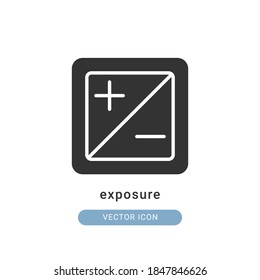 exposure icon vector illustration. exposure icon glyph design.