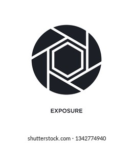 exposure isolated icon. simple element illustration from photography concept icons. exposure editable logo sign symbol design on white background. can be use for web and mobile