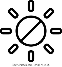 exposure line icon illustration vector