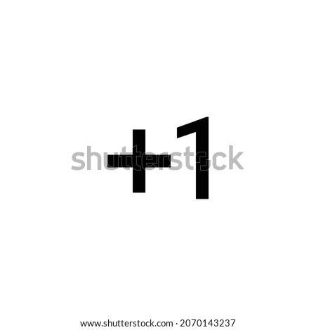 exposure plus 1 Icon. Flat style design isolated on white background. Vector illustration