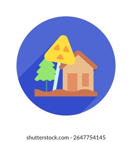 Exposure rounded color, mini illustration icon. use for modern concept, print, UI, UX kit, web and app development. Vector related to risk management, business, finance.