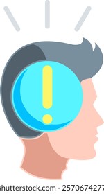 Exposure therapy Icon - Flat Color Style - Social Anxiety Theme