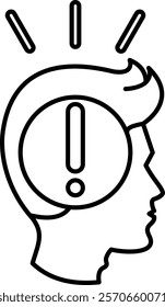 Exposure therapy Icon - Line Style - Social Anxiety Theme