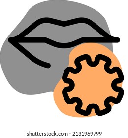 Exposure of virus through airborne and mouth contact
