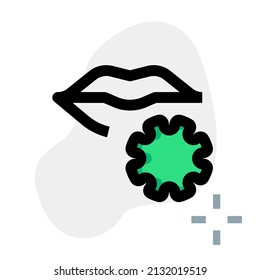 Exposure of virus through airborne and mouth contact