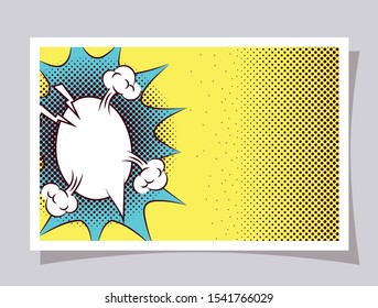 expresion cloud pop art style vector illustration design