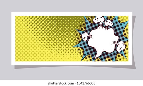 expresion cloud pop art style vector illustration design