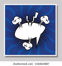 expresion cloud pop art style vector illustration design