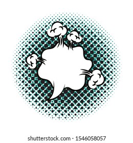 expresion cloud pop art style vector illustration design