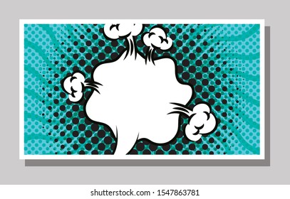 expresion cloud pop art style vector illustration design