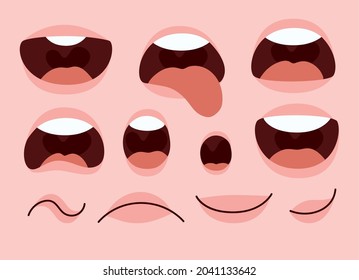 expresion happy smile shout set