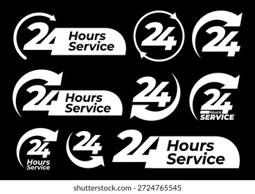 Express 24 Hours Delivery Service Graphics – Vector Illustration