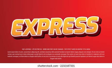 Express 3d style editable text effect template