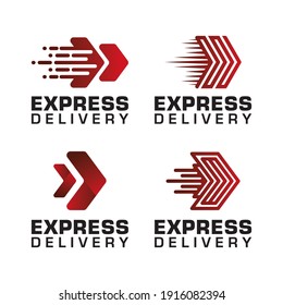 express arrow delivery logo icon vector template