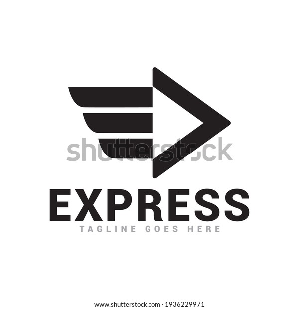express arrow\
delivery logo icon vector\
template.