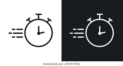 Ícone preto e branco expresso.