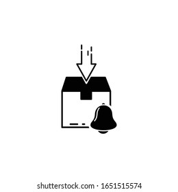 express box delivery icon black vector illustration