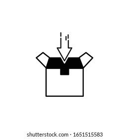 express box delivery icon black vector illustration