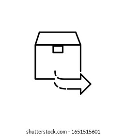 express box delivery icon black vector illustration