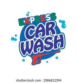 Express Car Wash Logo Design Template