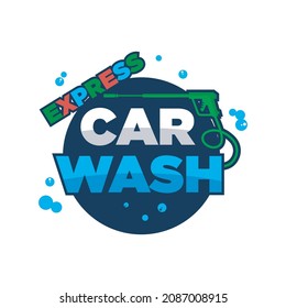 Express Car Wash Logo Design Template