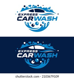 Express Car Wash Logo Design Template