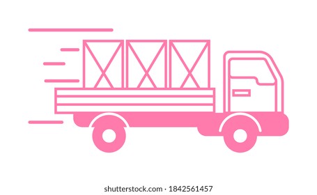 Express-Frachttransport und -lieferung, Vektorsymbol, Logo