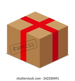 express carton package - stock vector