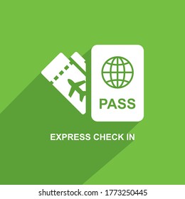 express check in icon, Business icon vector