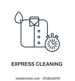 Icono de limpieza exprés. Ilustración simple de la colecta de ropa. Icono de Limpieza de Creative Express para diseño web, plantillas, infografías y más