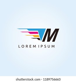 Express Color M Letter Logo