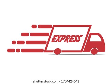 diseño de vector de mascota de coche de mensajería rápida