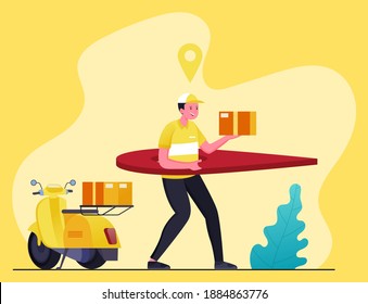 Express courier for delivery service, free shipping