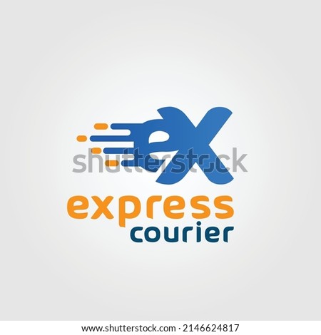Express courier Logo, EX Logo , X Logo Latter Logo Company